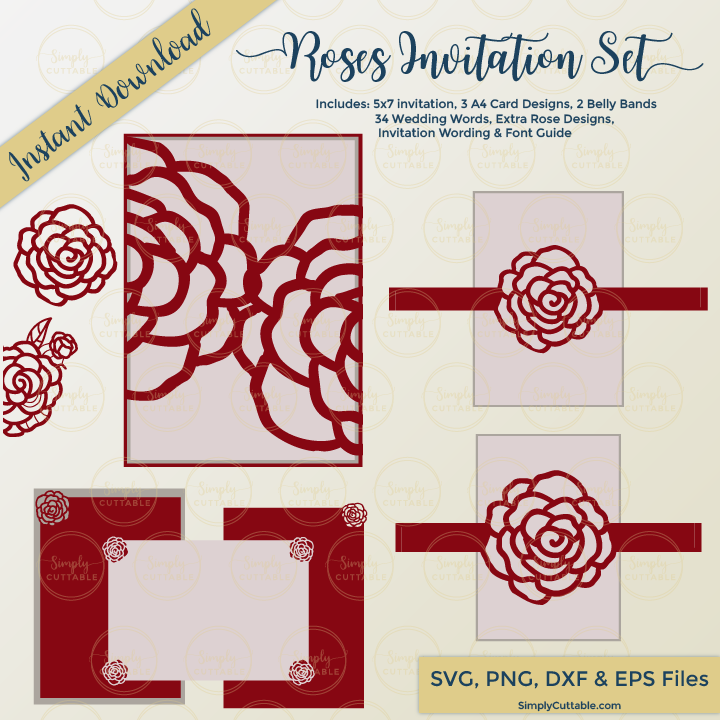 Download Wedding Invitation SVG Files for Cricut Explore - Simply Cuttable