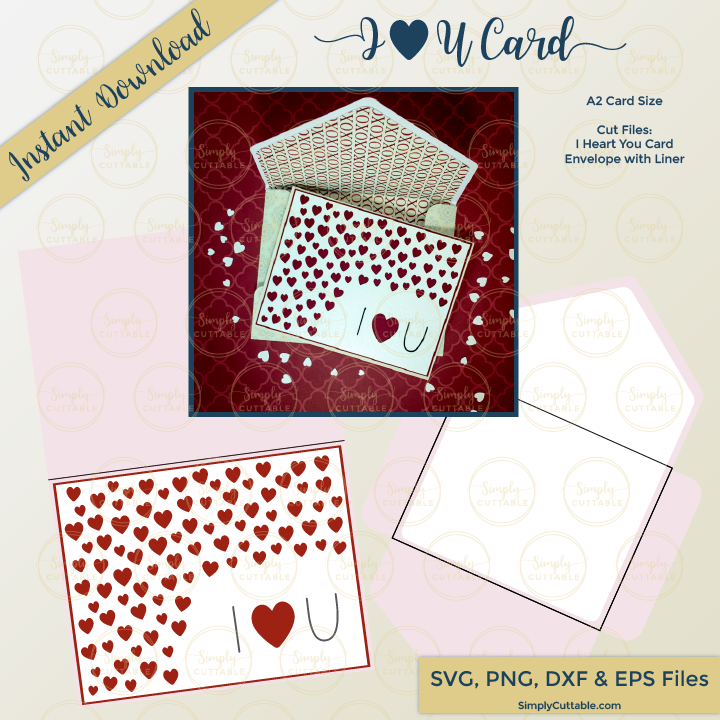 Download I Heart U Card Svg Bundle Svg Designs Svg Files For Cricut Line Svg Simply Cuttable