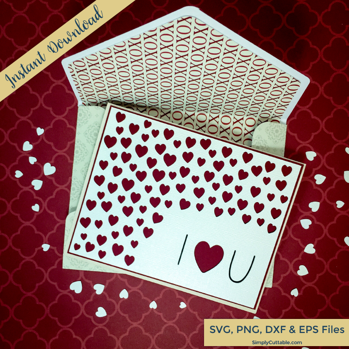 Download I Heart U Card SVG Bundle, SVG Designs, SVG Files for ...