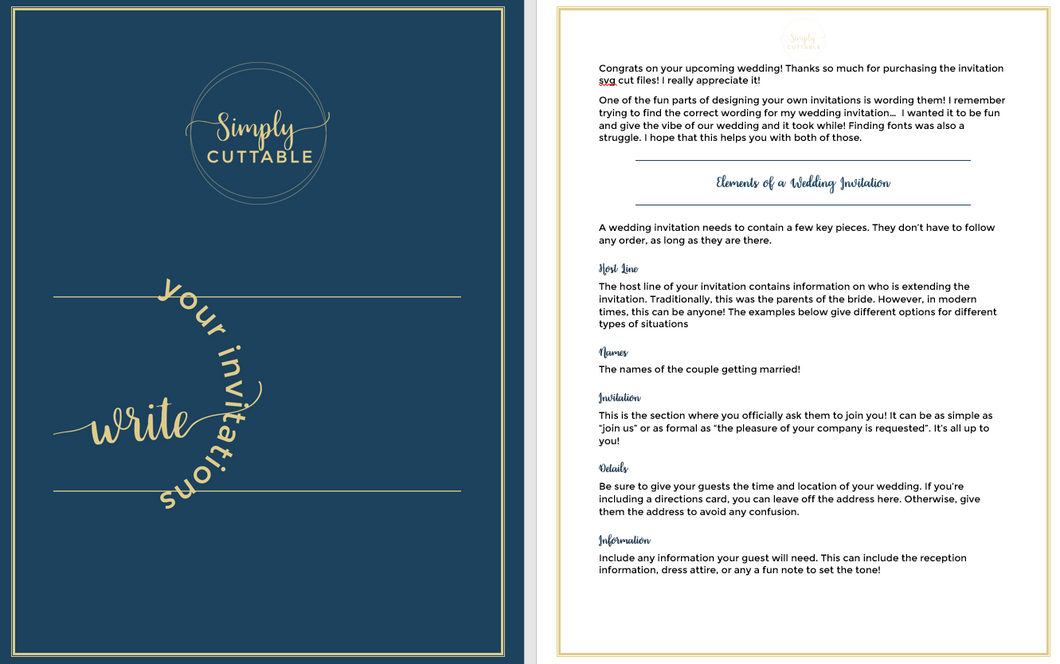 Download Roses Wedding Invitation SVG Cut Set for Cricut Explore ...