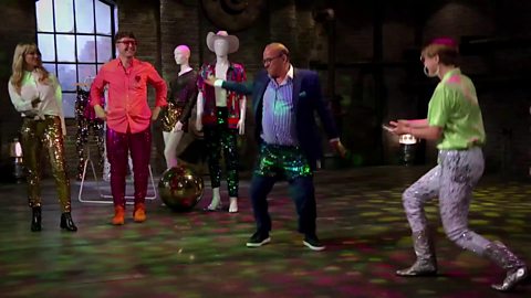 Touker Suleyman Dancing in Sparklebutt Sequins on Dragons Den