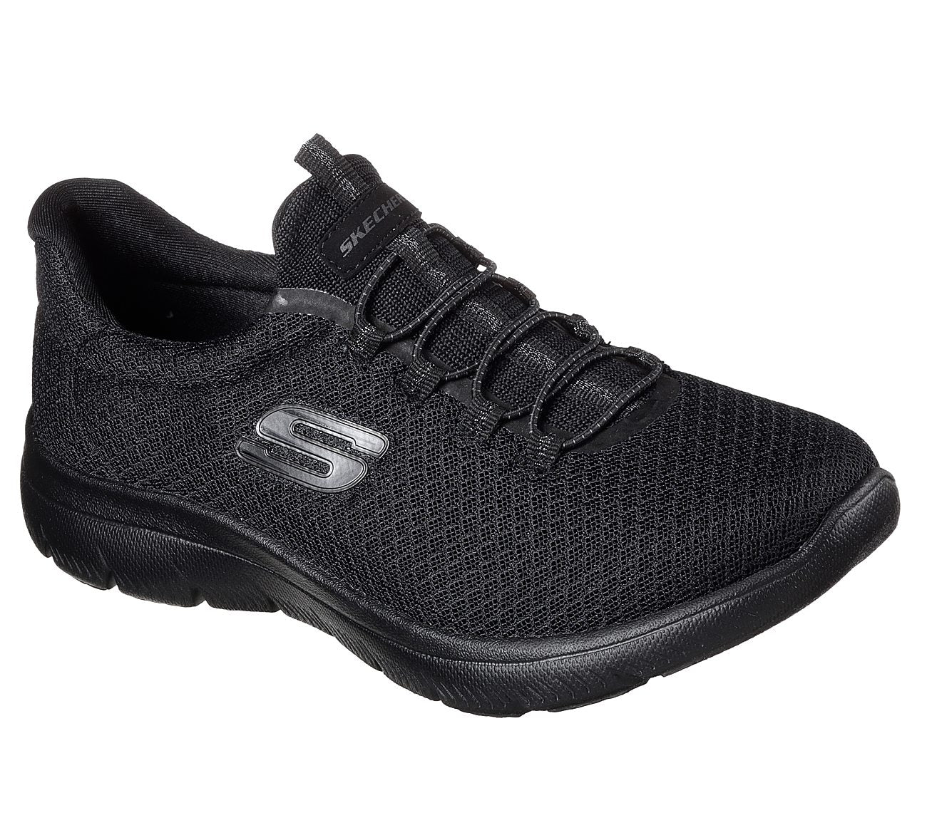 skechers black memory foam womens