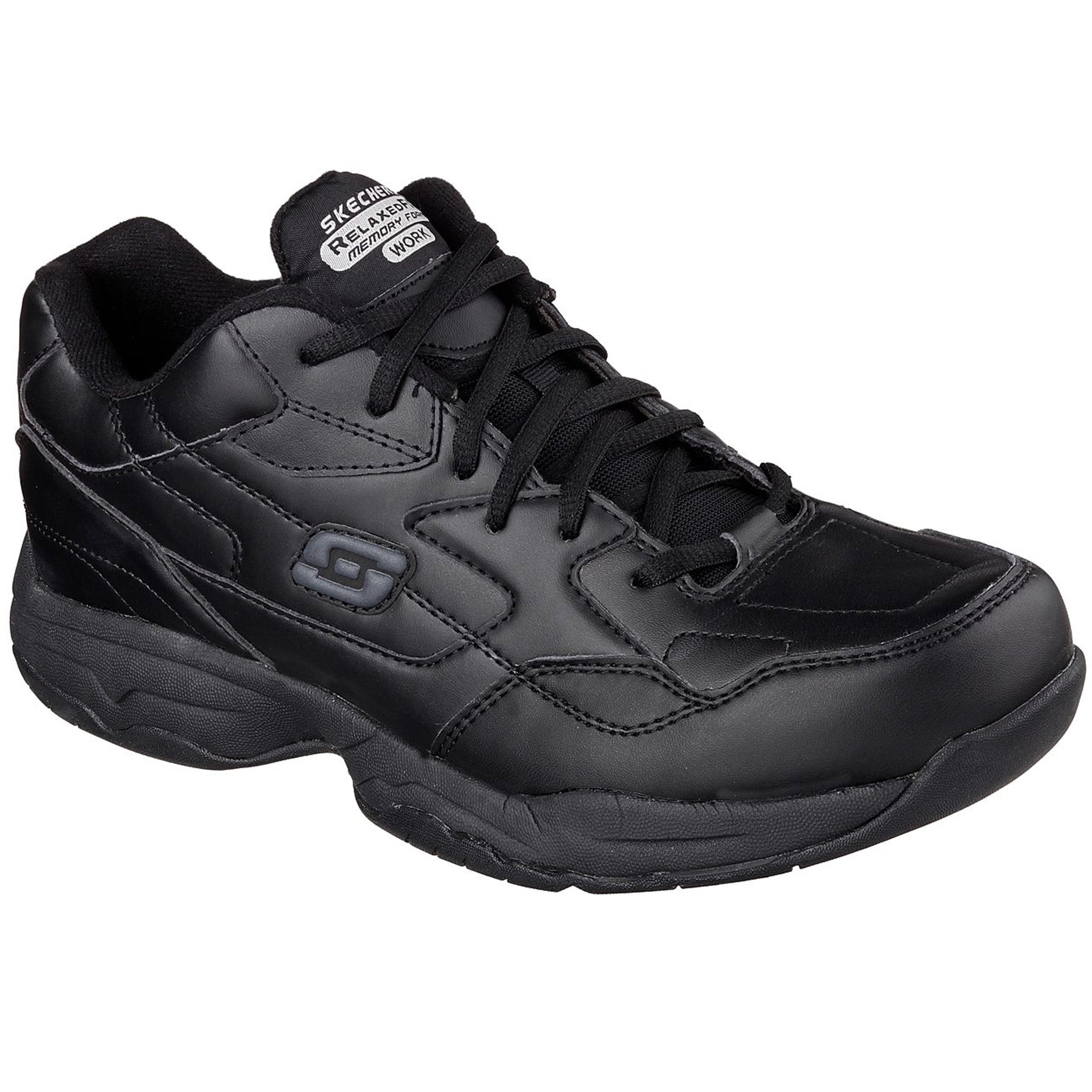 skechers black work shoes