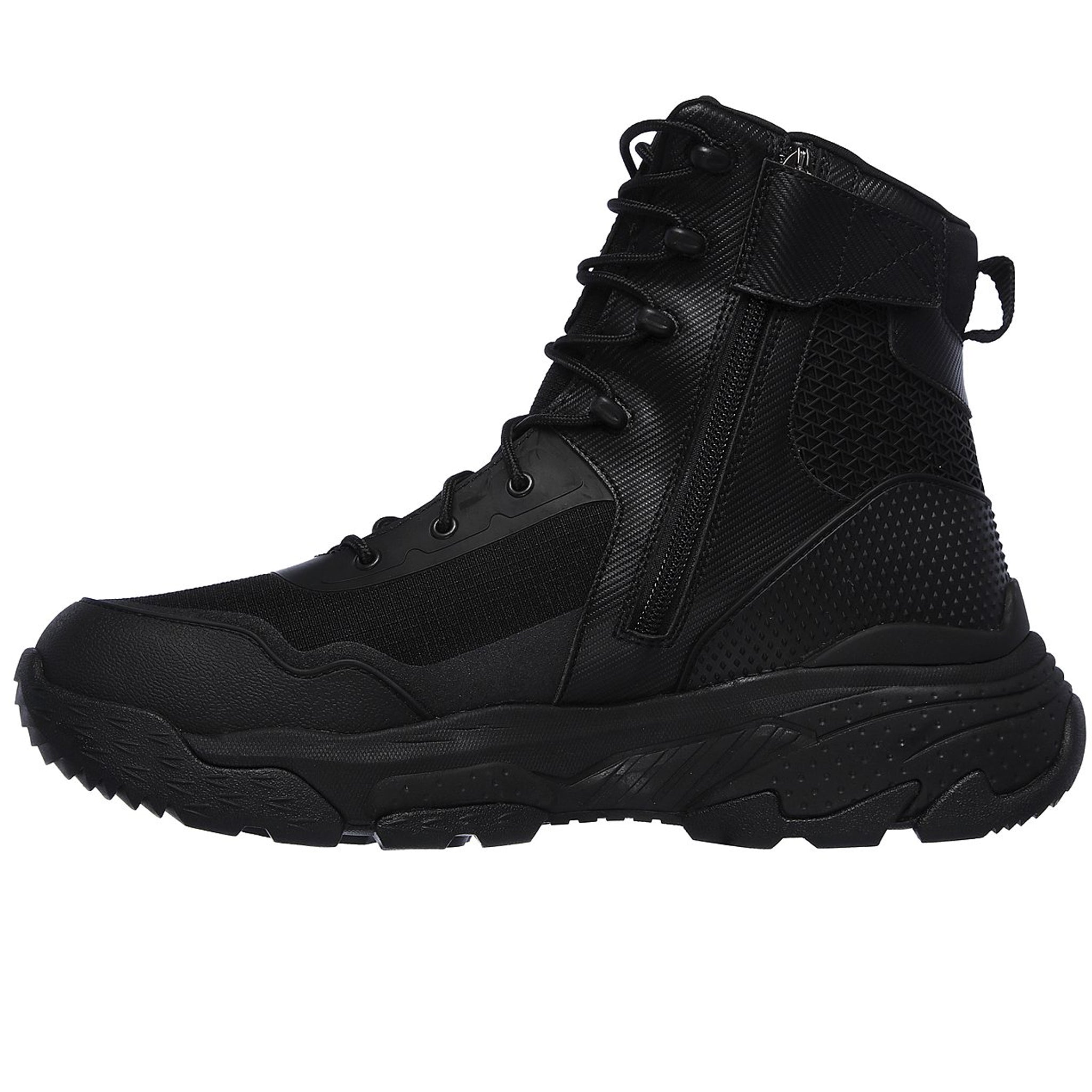 Skechers Men's 77515 Waterproof Black Tactical Work Boots – That Shoe Store and More