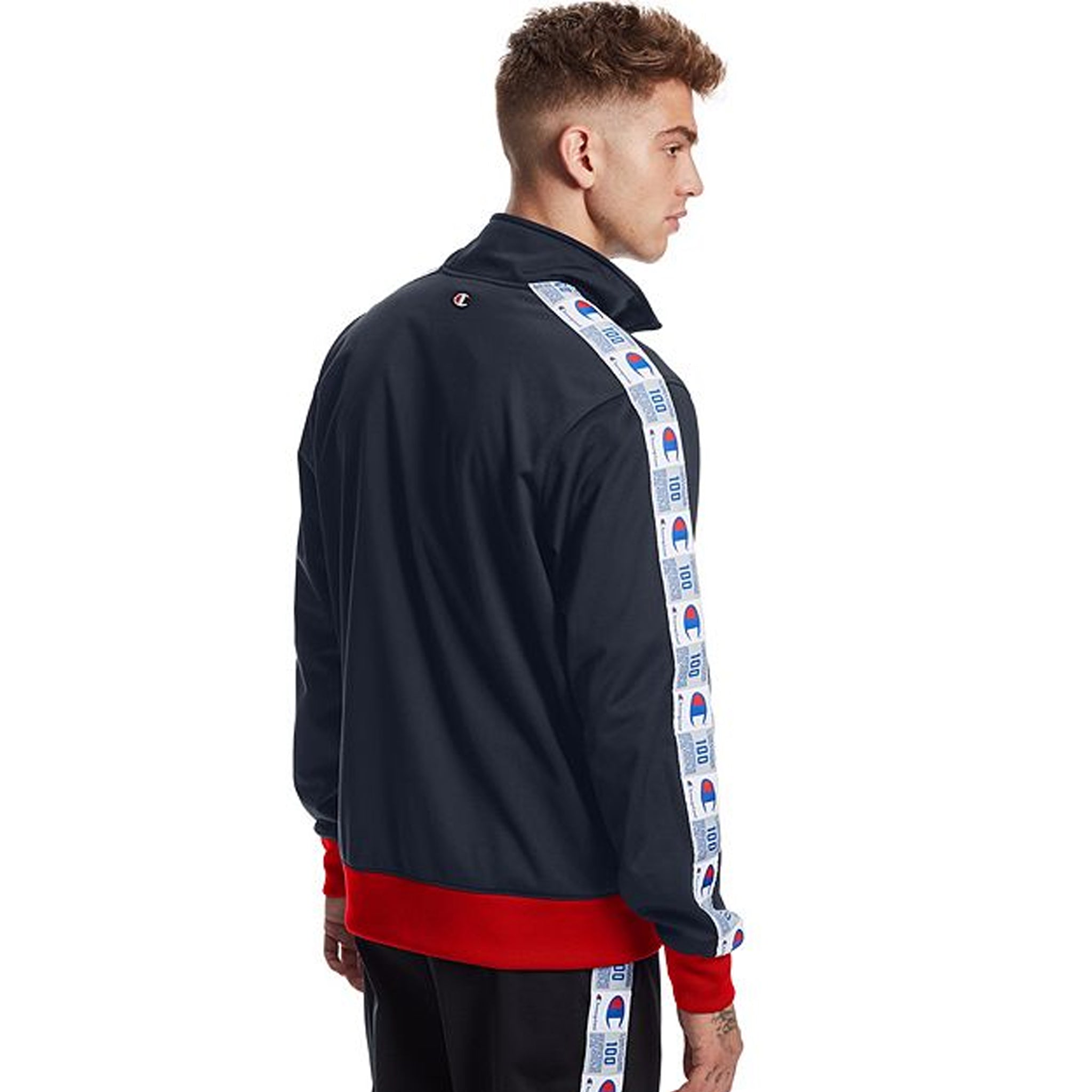 champion tape woven track top