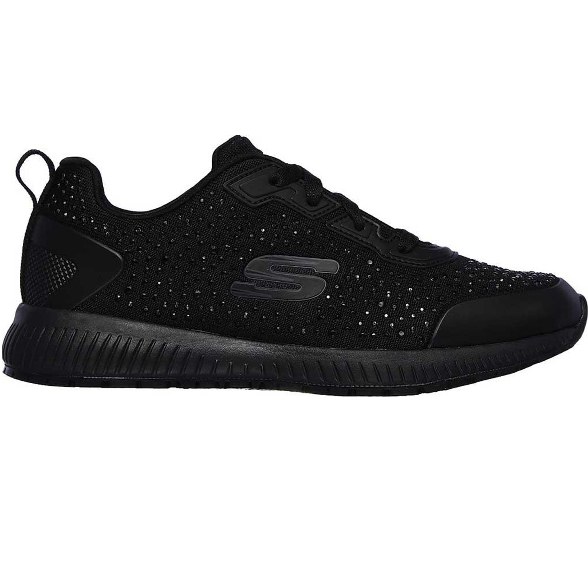 skechers black work shoes