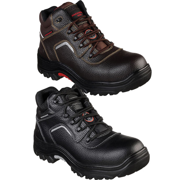 men's skechers work boots with memory foam