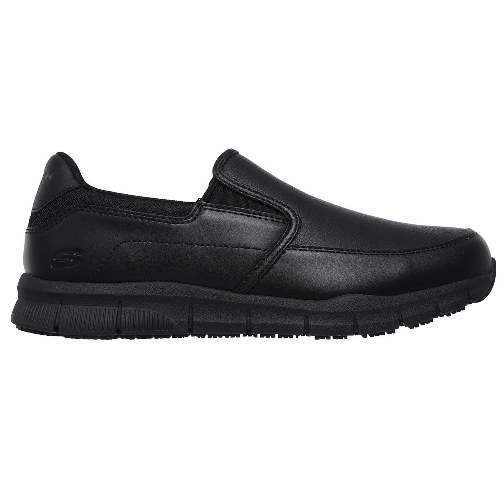 Skechers Men&#039;s 77157 Nampa Memory Foam Resistant Black Work Shoes | eBay