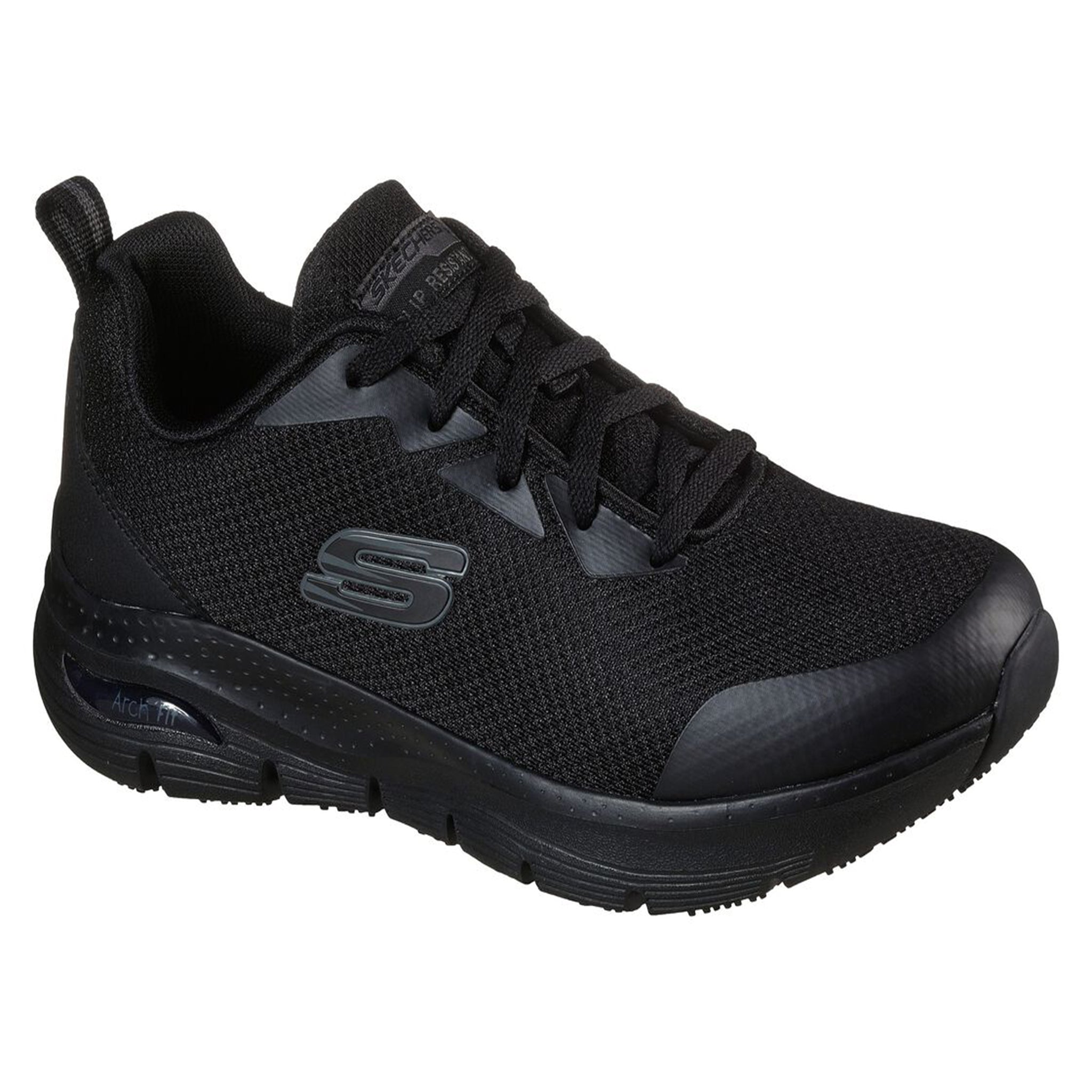 Skechers Women's 108019 Arch Fit SR Black Slip Resistant Work Shoes | eBay