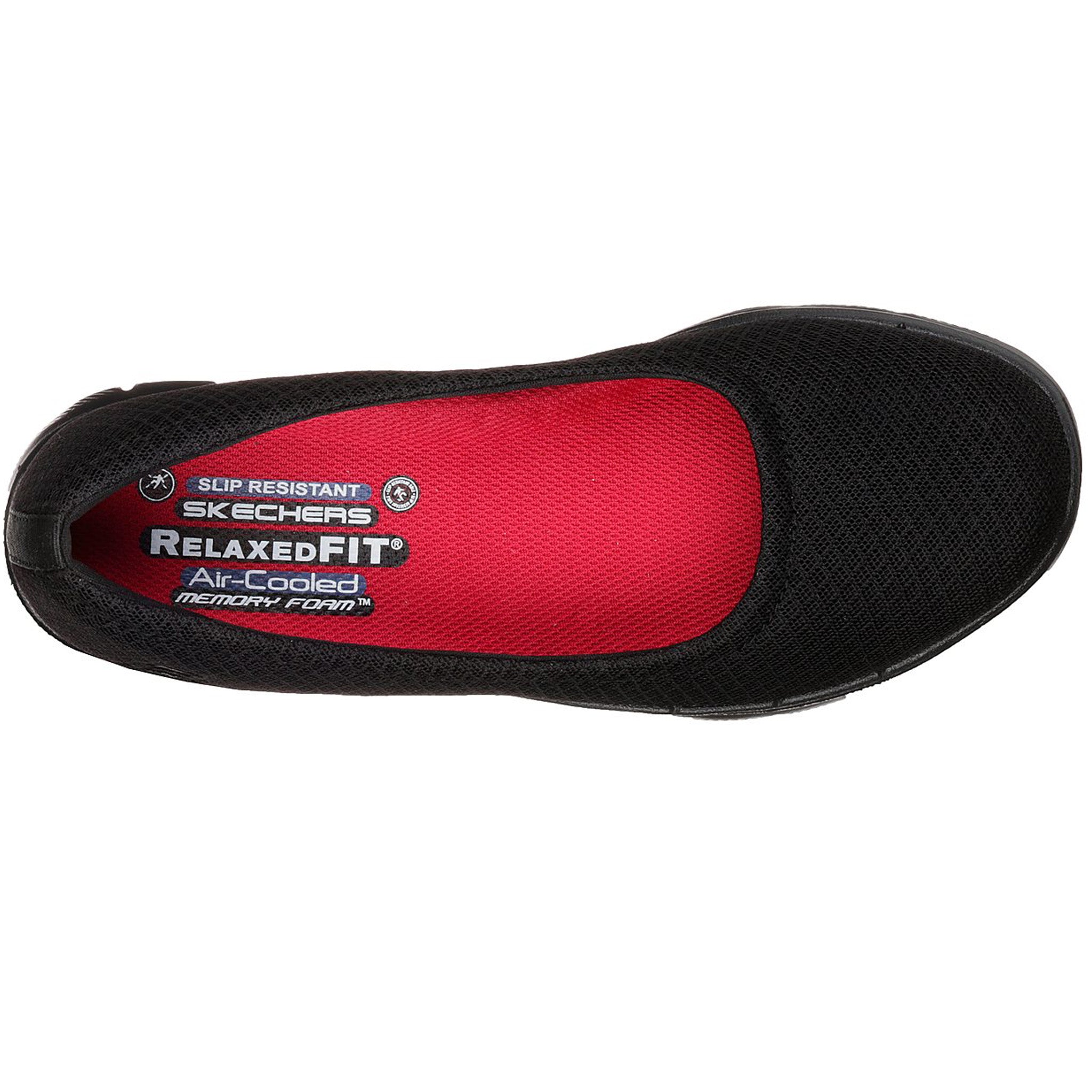 skechers red flats