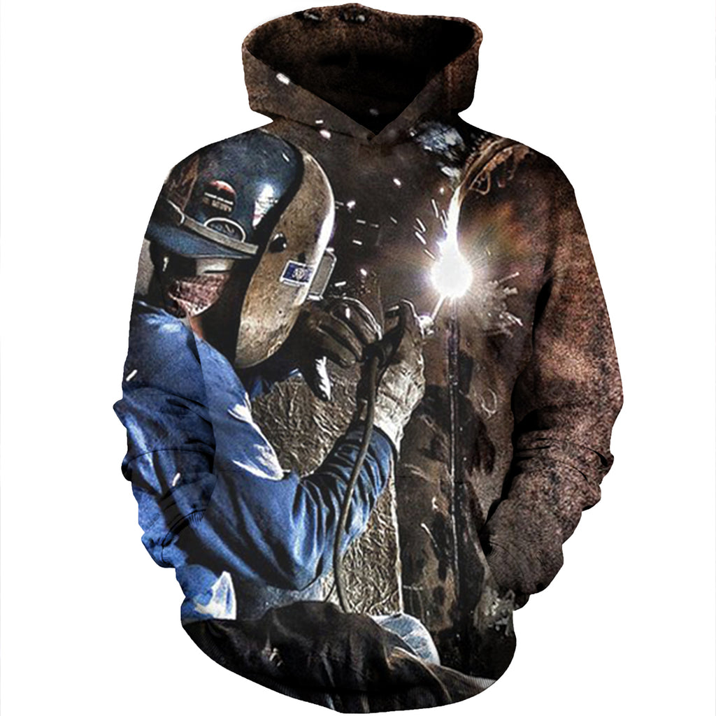 the welder face hoodie