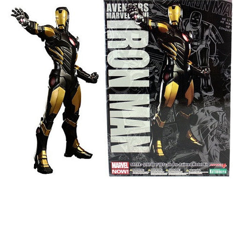 black and gold iron man action figure