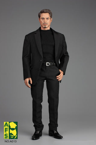 Tony Stark Men Black Casual Suit Outfit 