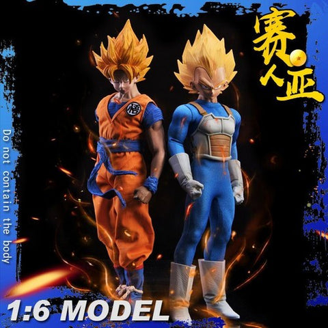 16 Dragon Ball Z Sun Goku Vegeta Super Saiyan Male Custom Figure Set