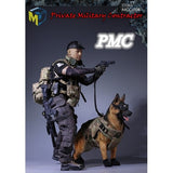1:6 Male Private Military Contractor Custom Outfit Set with K9 Tactical Guard MCCToys