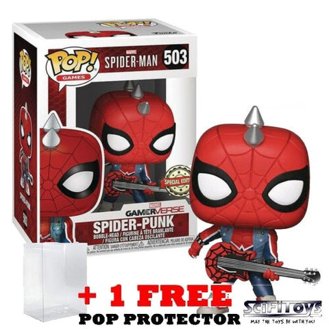 Video Game Marvel Spider-Man Spider-Punk 503 Pop Vinyl Figure Funko –  
