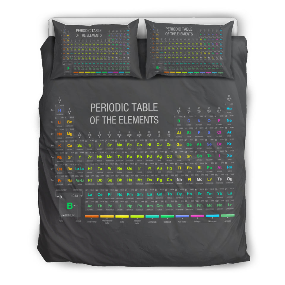 Periodic Table Black Bedding Set Weer Pi