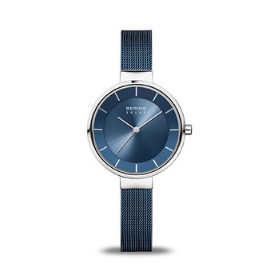 bering women silver solar powered watch