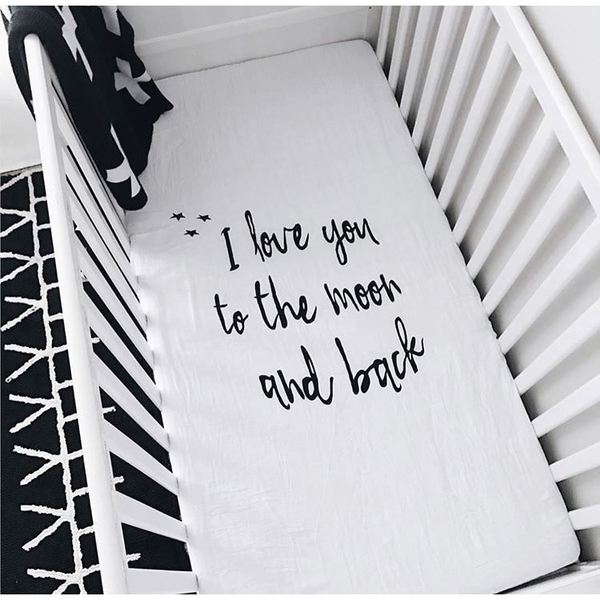 love you to the moon and back baby bedding