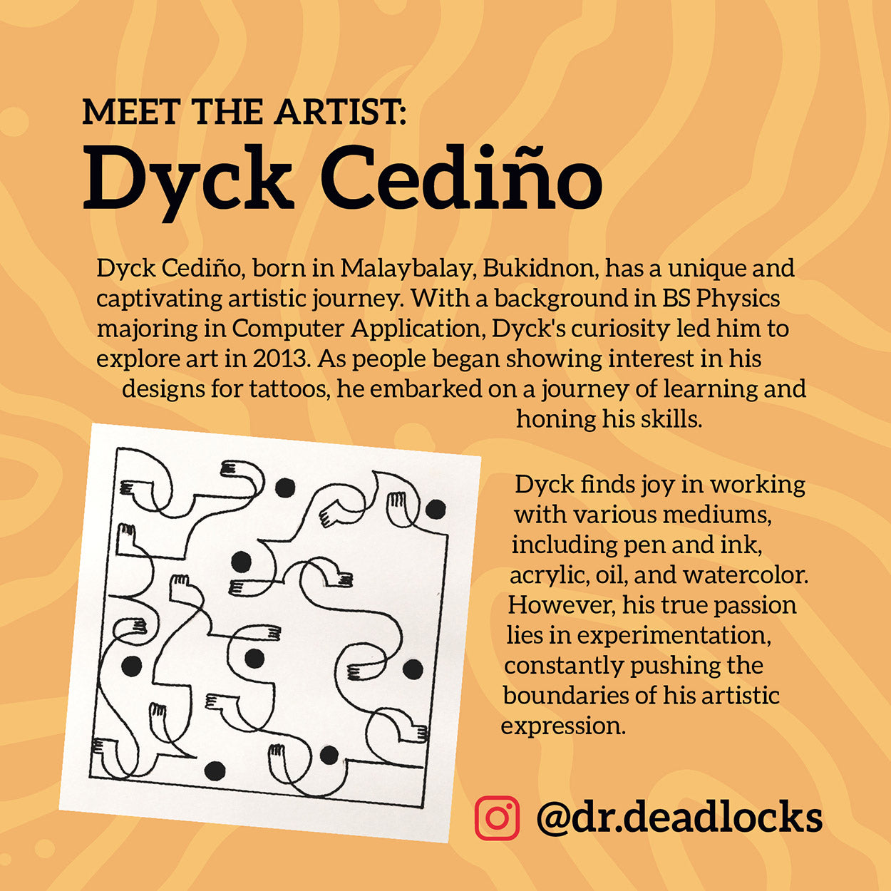 Dyck "Deadlocks" Cediño Dumaguete ink tattoo abstract artist wall decor idea Art book by Pinspired buy artwork