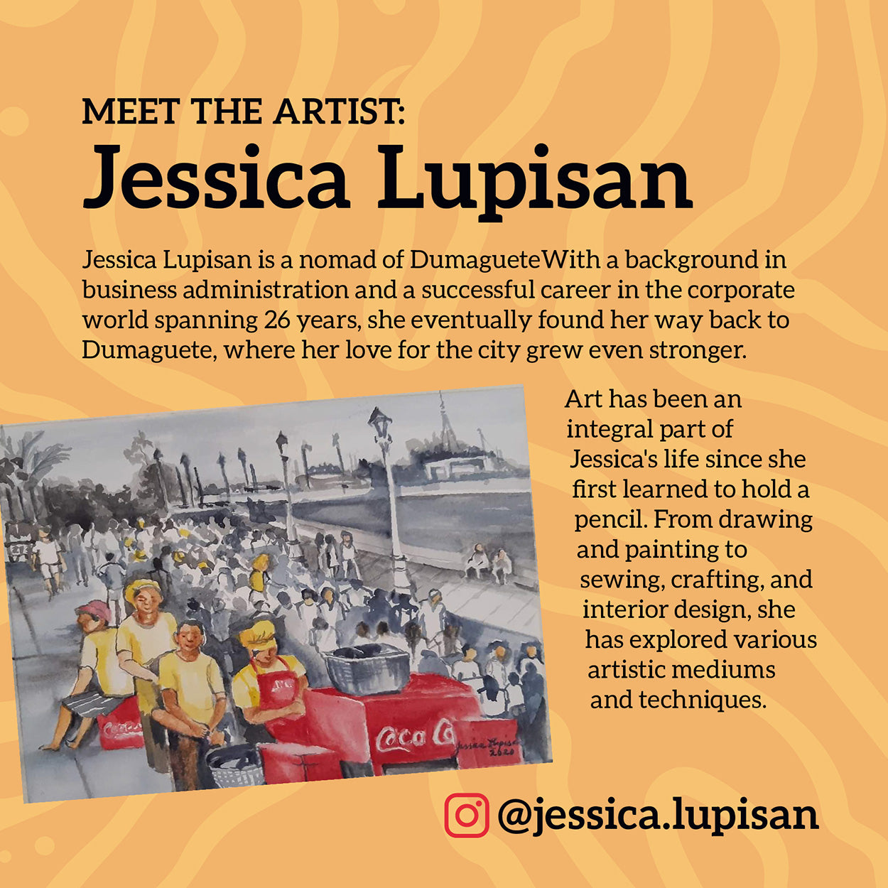 Jessica Lupisan traditional watercolour artist Dumaguete city Art Craft Book Gentle People