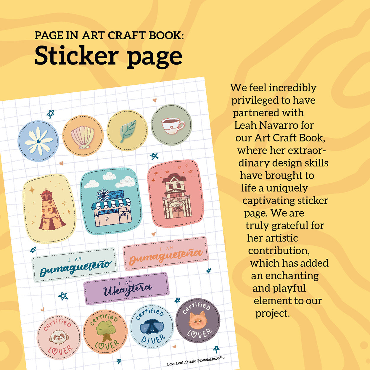 Love Leah Studio Leah Navarro Digital Artist Dumaguete City paper sticker page in Art Craft Book Gentle People Pinspired