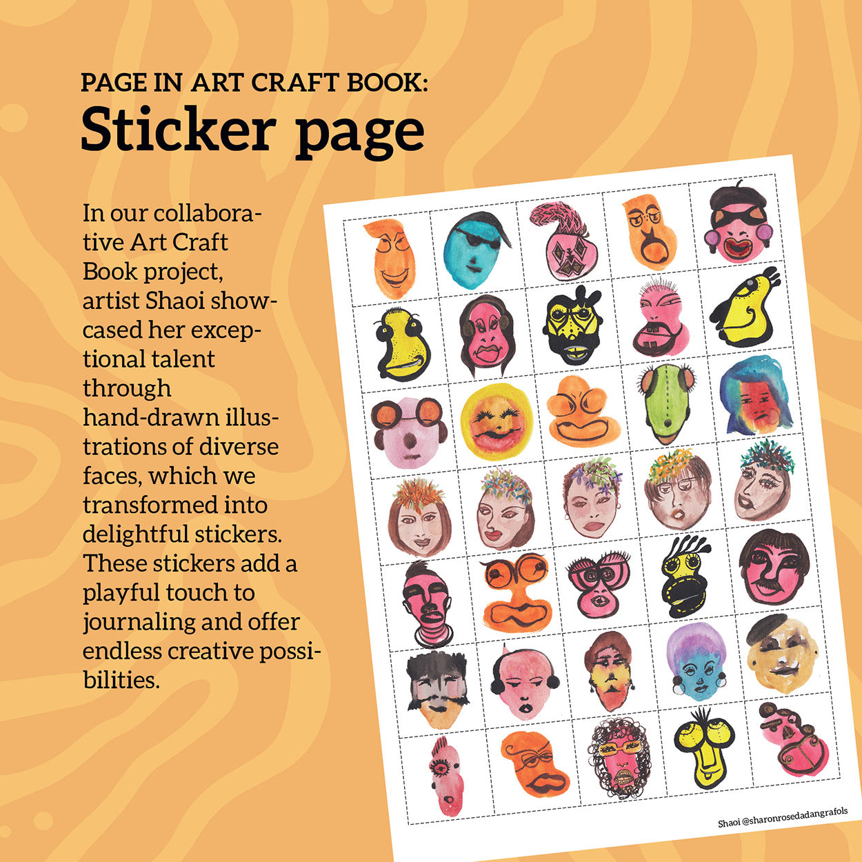 Shaoi Sharon Art Craft Book Gentle People artist collaboration Dumaguete city Negros Oriental faces stickers journaling