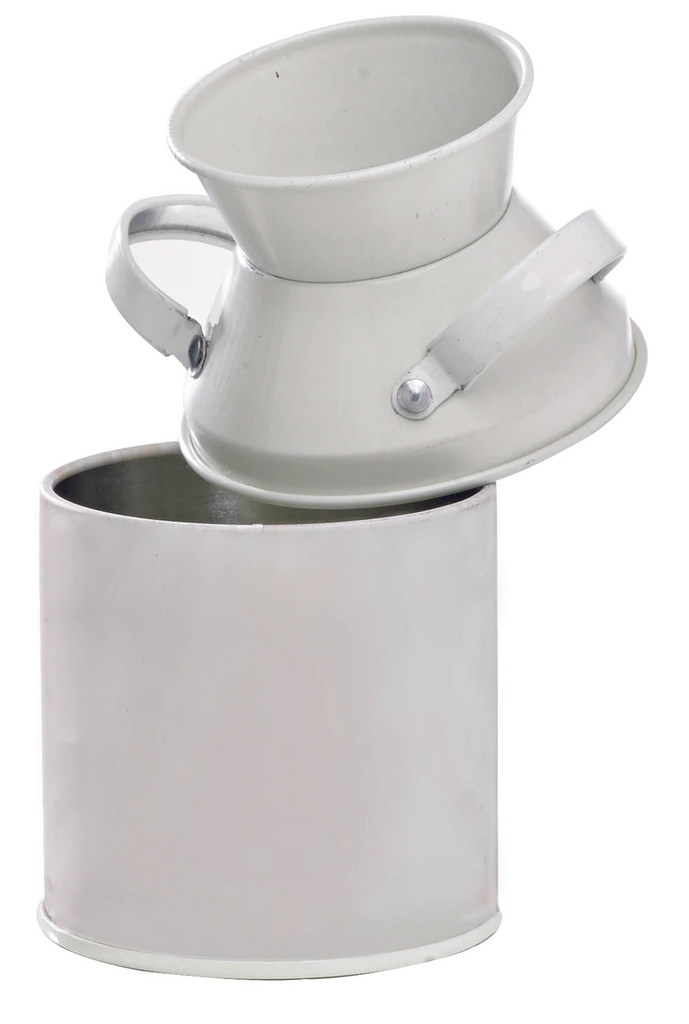 Medium Oval Metal Bucket with Metal Handles - CT2512 - D&W Silks