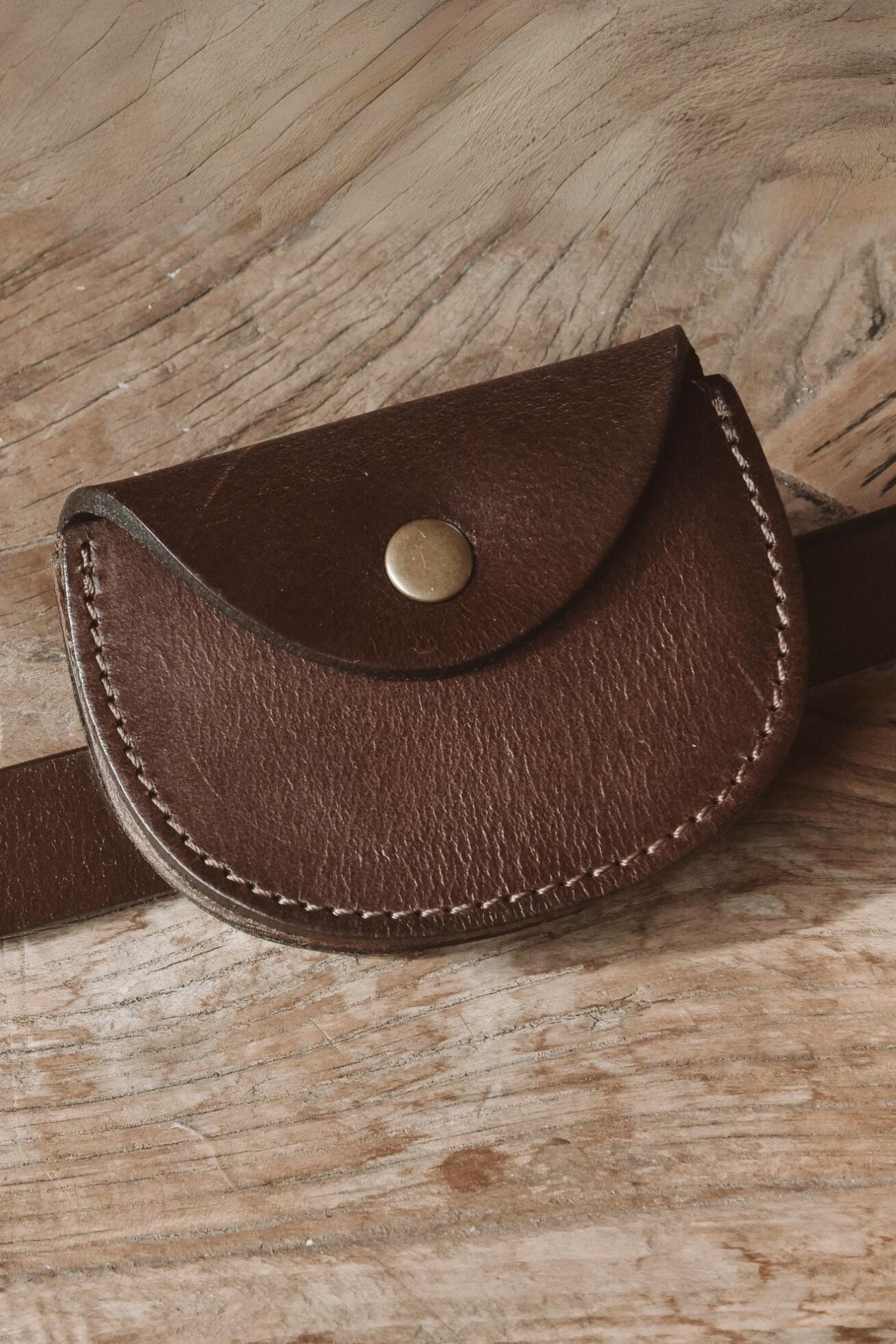 Chestnut Pouch Handcrafted Leather Belt