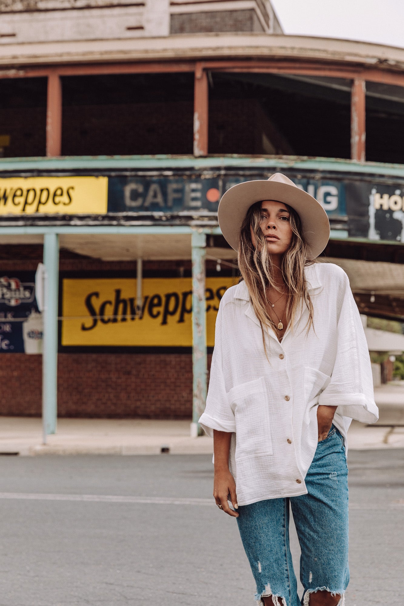 BRELLA - Women White Short Sleeve Shirt