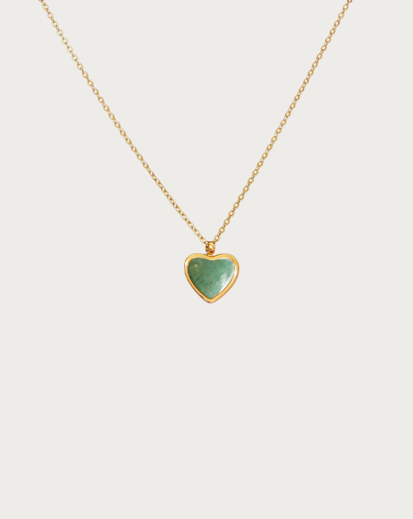 Green Aventurine Heart Necklace