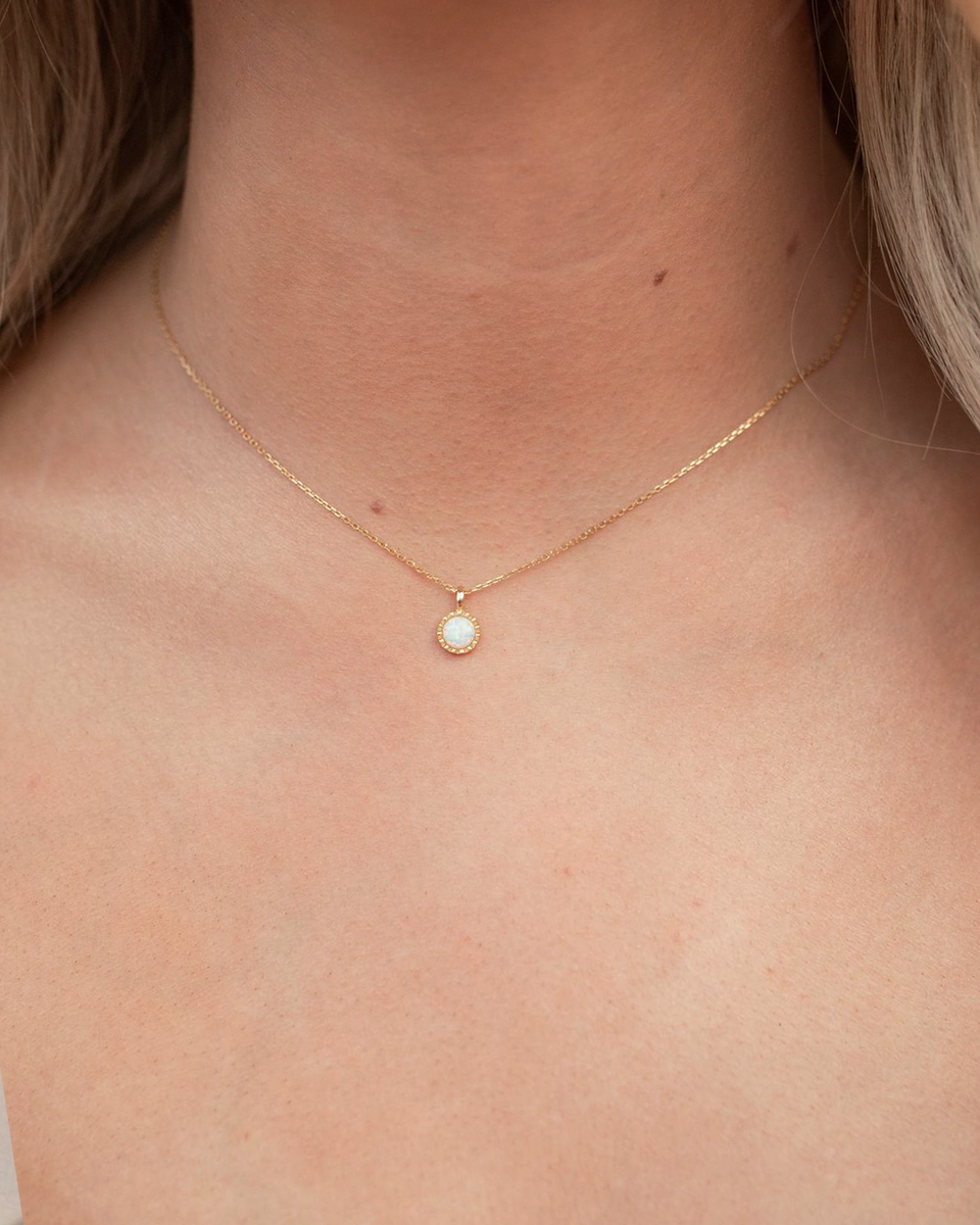 Gold Opal Necklace En Route Jewelry