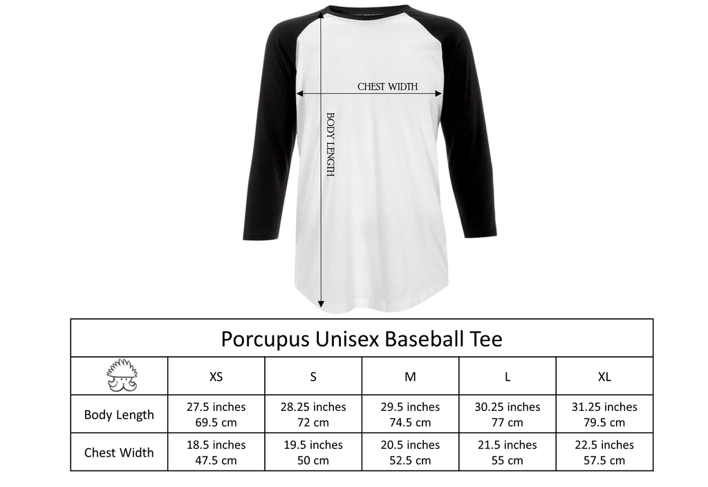 Baseball Shirt Size Chart