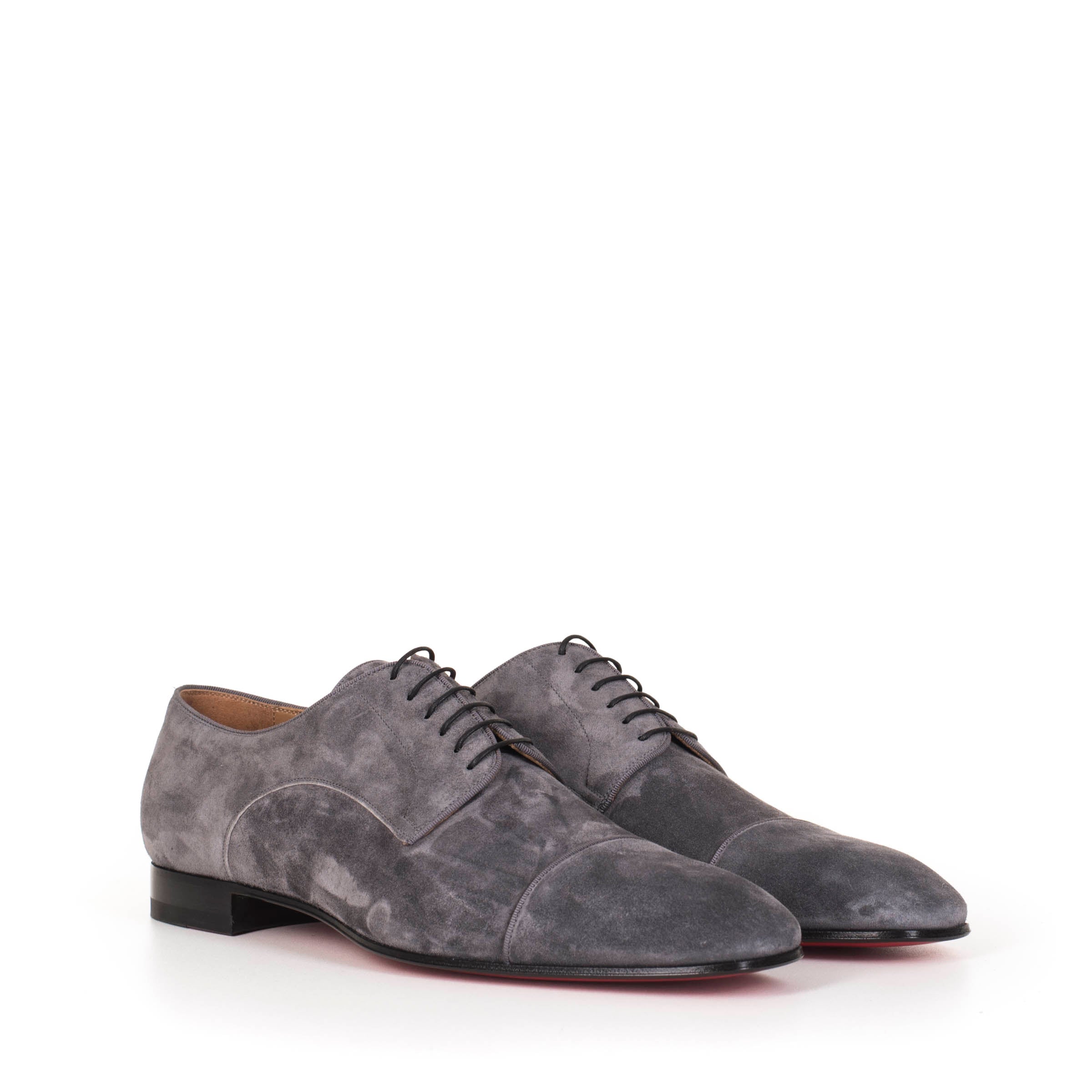 gray derby shoes