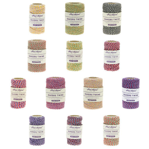 Metallic Bakers Twine Spool - Hemptique Pink, White & Silver