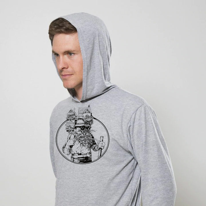 THE BACKPACKER - Sweatshirt for men - grey with details | BILLYBELT