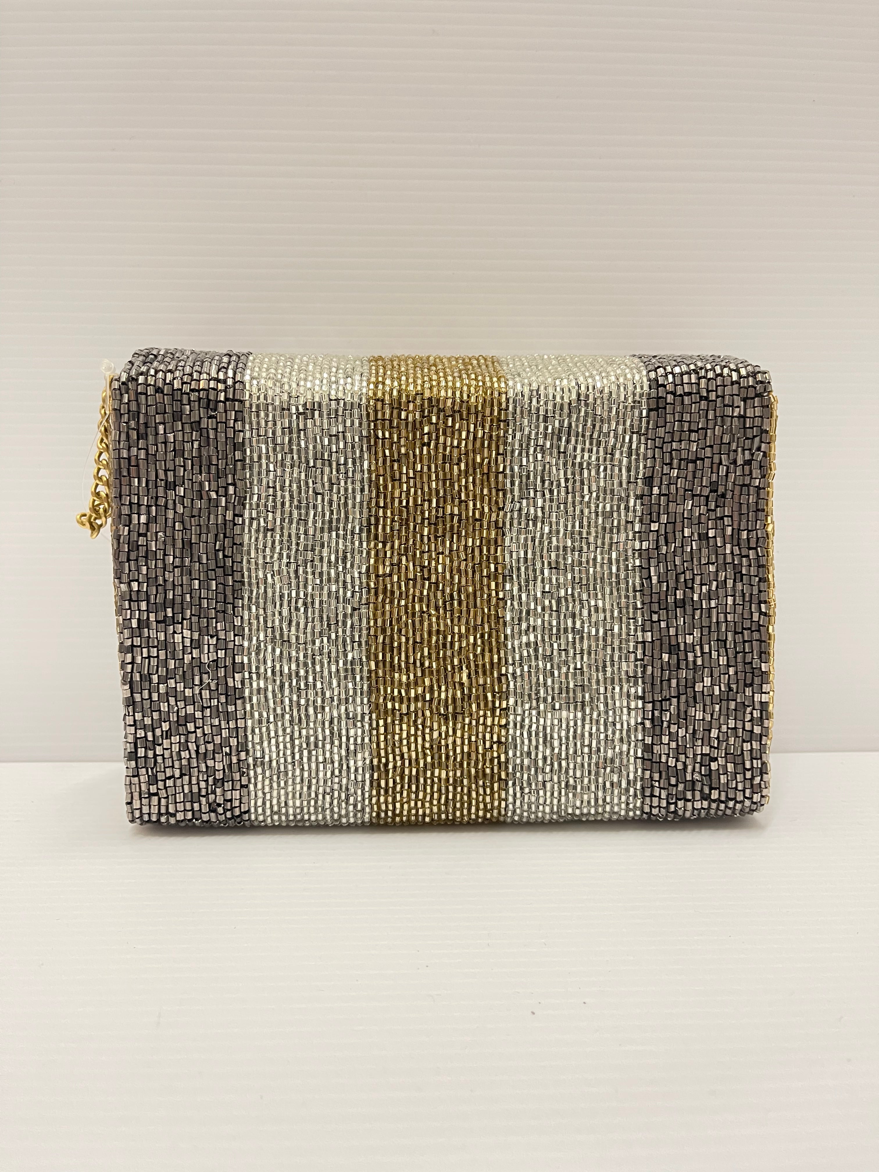 Moyna  Stripe Box Bag With Chain