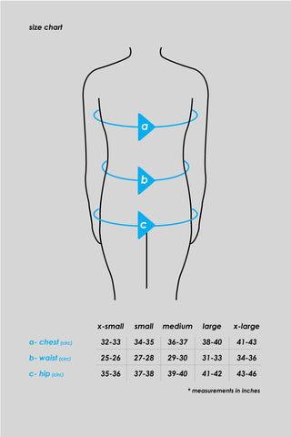 Size guide for Ciele's women's WNBShirts