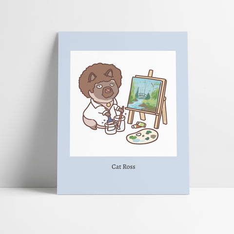 inomnom - Bob Ross & Friends: Dog Ross Art Print