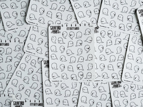 Cute tiny ghost goth planner stickers.