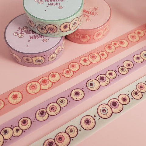 Creepy cute pastel goth Eyeball washi tape.