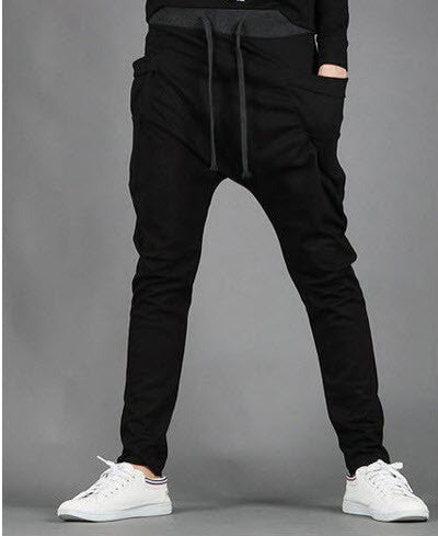 drop crotch track pants mens