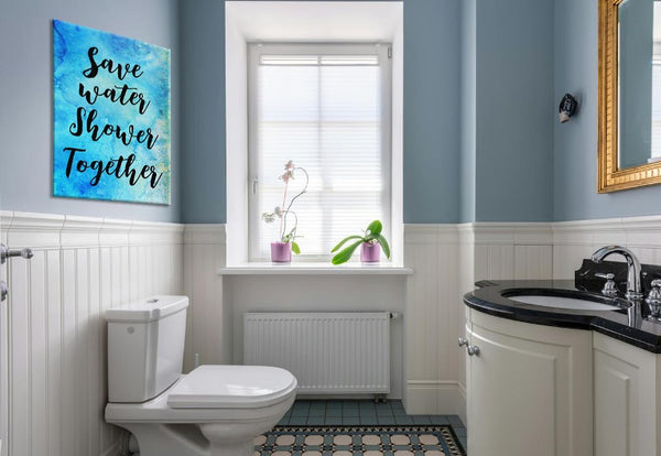 Sherwin-Williams Color of the Year 2024 Bathroom with funny wall art- Gear Den