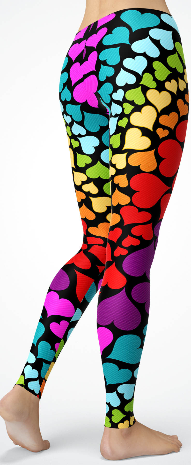 Hype Girls Rainbow Leopard Glitter Script Leggings (HY8734)