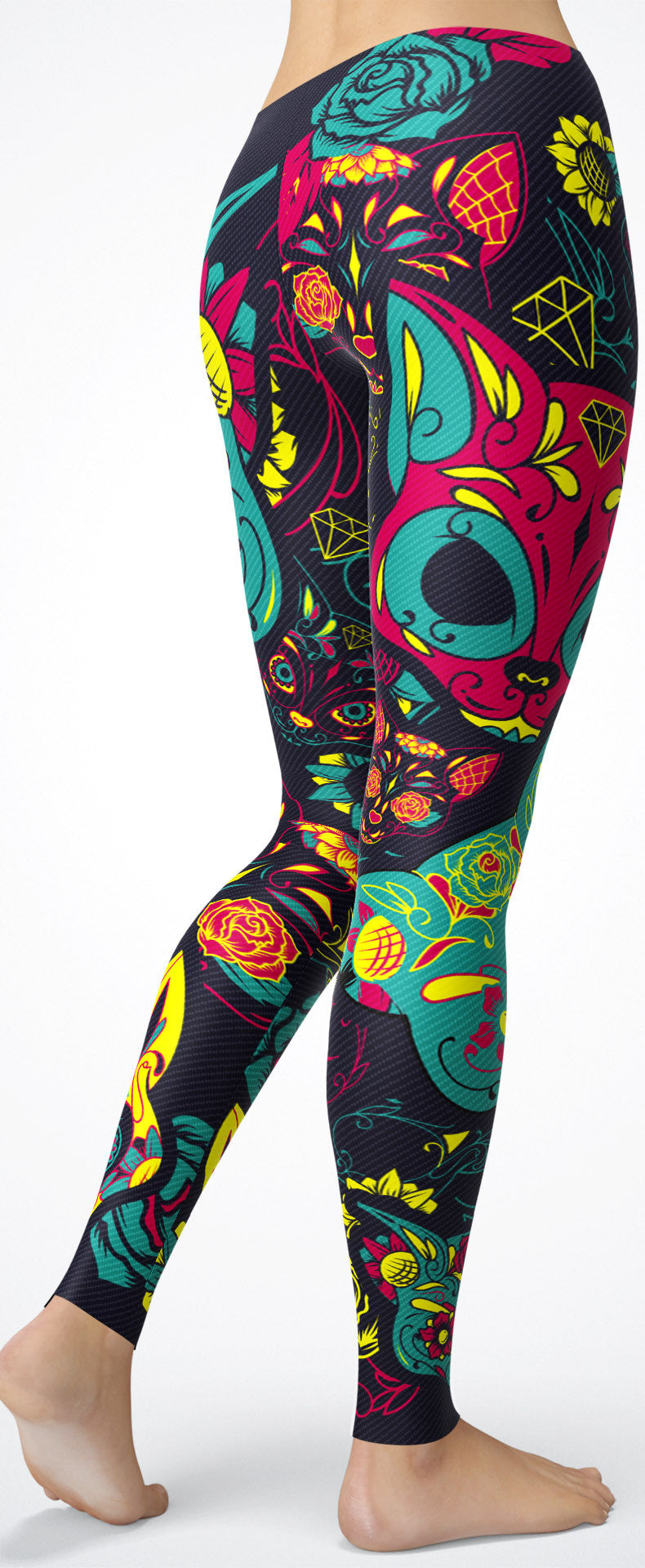 Burlesque Stockings Printed Leggings - GearDen