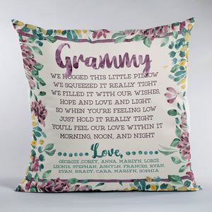 Download Personalized From Grandkids We Hugged This Little Pillow Quote Gearden