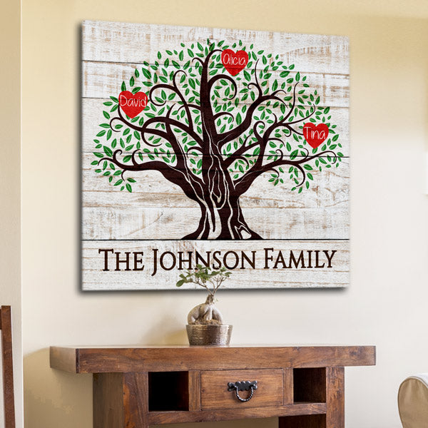 Personalized Canvas Art - Family Tree - 16x24