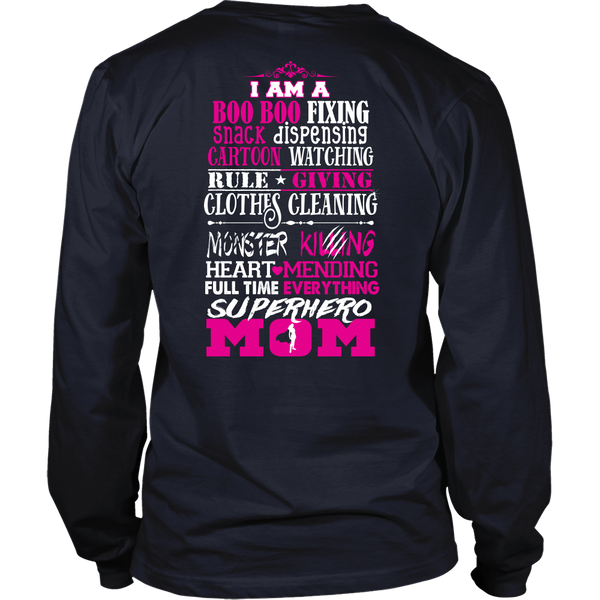 long-sleeve shirt with Superhero Mom print - Mother's Day gift