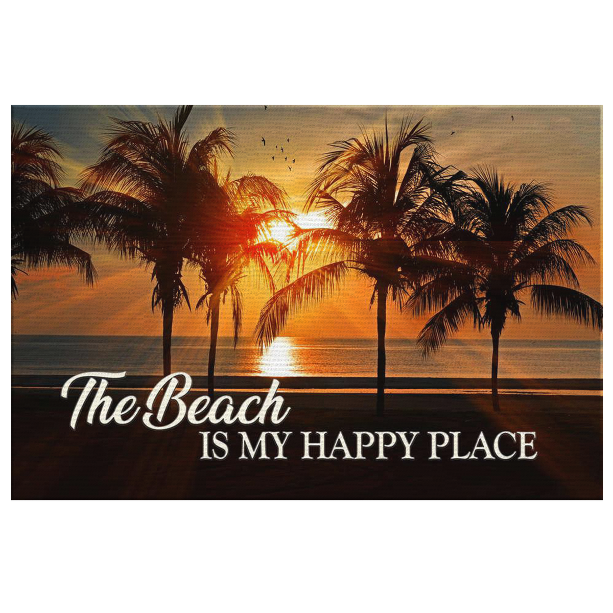 The Beach My Happy Place Premium Canvas Gearden 