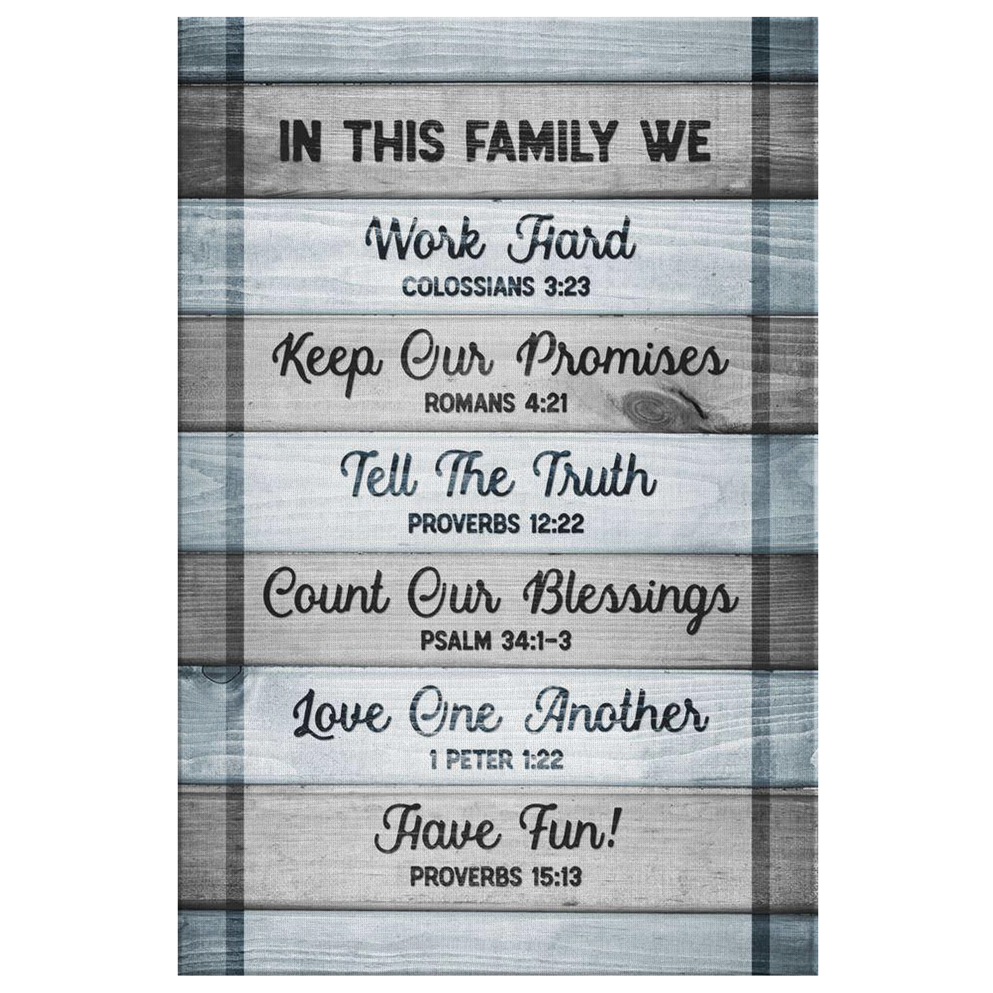 "In this Family - Bible Quotes" Premium Canvas - GearDen